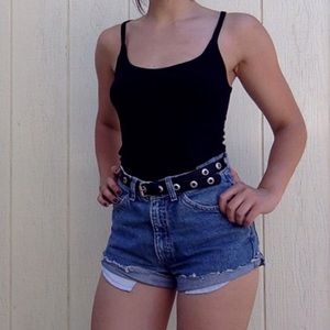 Basic black tank top